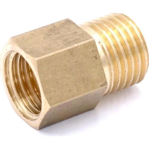 Brass Reducer Hex Head M12x1.5mm Female to 1/4" BSP Male Thread Reducing Bush adapter Fitting for Pressure gauge