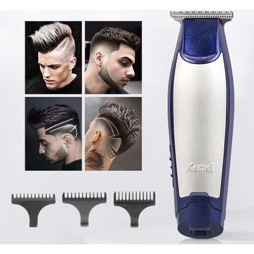Kemei Hair Trimmer USB Hair Clippers Men Professional Finishing Cutter Cordless Beard Electric Shaving Machine Hairdresser Tools