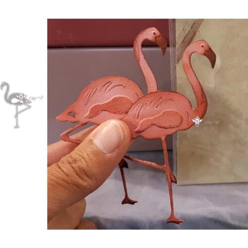 Mmao Crafts Metal Steel Cutting Dies New Flamingo decoration Stencil For DIY Scrapbooking Paper/photo Cards Embossing Dies