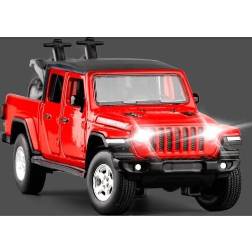 1/32 Alloy Gladiator Die Cast Model Toy Steering Shock Absorber Pickup Toys Vehicle Off Road Sound Light Car