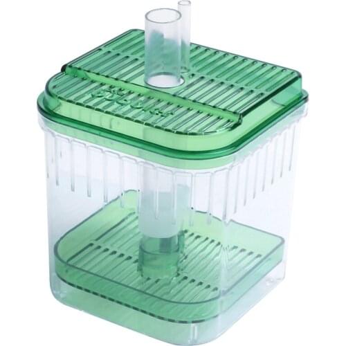 Plastic Square Fish Tank Aquarium Filter Bottom Box Transparent Green Retail