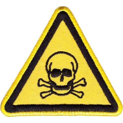 Details about BIOHAZARD SYMBOL embroidered iron-on PATCH ZOMBIE new TOXIC WARNING DANGER