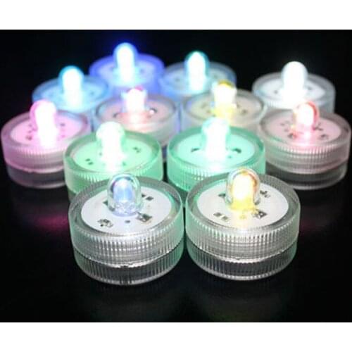 10 pcs/lot Submersible Led Tea Candle Light waterproof lamps for Wedding party Vases Flowers Decoration