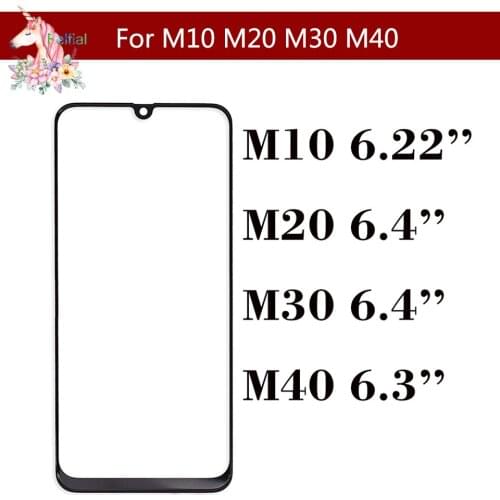 10pcs/lot For Samsung Galaxy M10 M20 M30 M40 Touch Screen Front Glass Panel LCD Outer Display Lens M105 M205 M305 M405 Glass