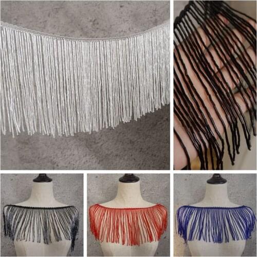 Heavy 16CM long tassel beaded lace accessories DIY evening dress decorative accessories lace stitching material lace