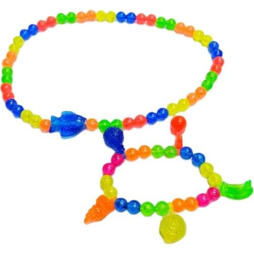 1 necklace and 1 Bracelet set cute animal for Girls party Home Craft Toys Princess Gift Pinata Loot Fillers Favors Novelty Party