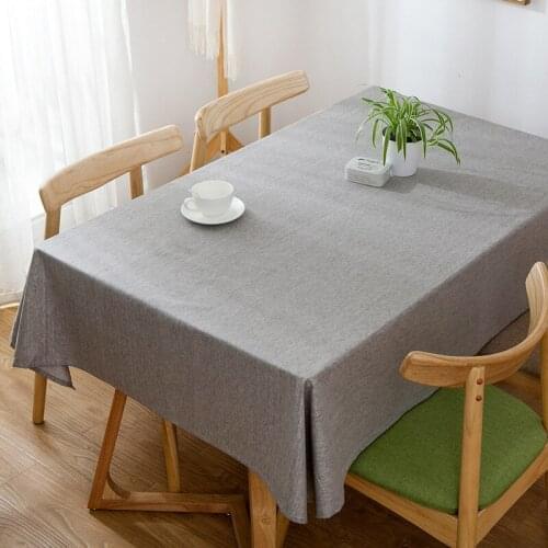 1PC Modern Simple Waterproof Table Cloth Linen Solid Color Table Runner Home Decor Table Cover for Wedding Dining Tablecloth