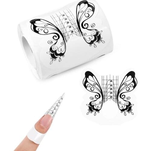 100Pcs Nail Forms Extension Tips Guide Extension French DIY Tool