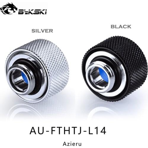 4pcs Bykski AU-FTHTJ-L14, Anti-Off Hard Tubing Fitting For OD14MM Hard Pipe Tube PC Water Cooling Connector