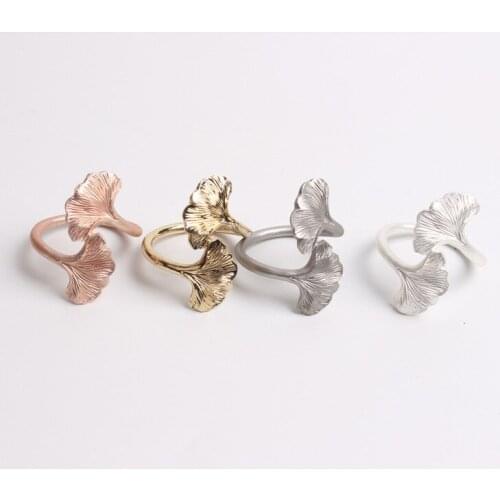 6pcs Model room 3D silver ginkgo leaf napkin ring napkin buckle cloth ring paper towel ring