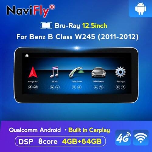 Qualcomm Android10 8core 4G RAM 64G ROM Car Multimedia GPS Player For Mercedes Benz B Class W245 W246 2011-2018 Auto Audio