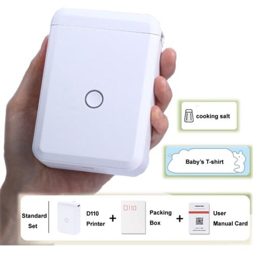 Wireless Label Printer Pocket Niimbot D110 Portable Bluetooth Thermal Printer Home Use Office Fast Printing Printer Machine
