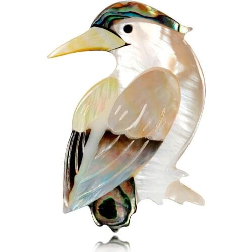 Natural Abalone Shell Bird Animal Brooches Pin Jewelry For Women Decorations Accessories Fashion Jewelry Cute Gifts AG021