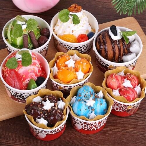 Baby kids toys hotel dining room restaurant cafe bar bakery dessert house store shop decor sundae ice cream fake cup cake model