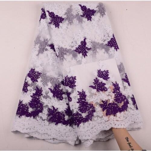 Hot Selling Latest Lace Fabric Embroidery Milk Silk Tulle Lace Fabric Nigeria Lace Fabric Women Dress 1520