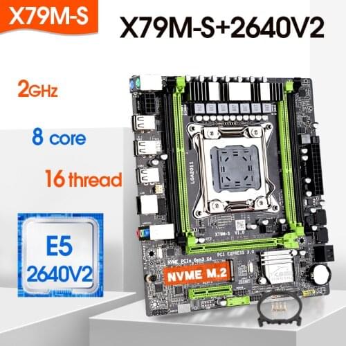X79 2.0 chipset motherboard combos E5 2640V2 Processor M-ATX nvme M.2 interface CPU set