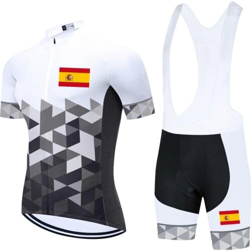 2021 Spain National Team Cycling Clothing Set Bicycle Clothes Ropa Ciclismo Bike Jersey Quick Dry Men Short Maillot Culotte Suit