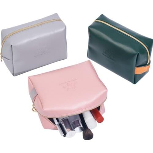 PU Leather Makeup Bag For Girl Portable Lipstick Jewelry Waterproof Cosmetic Storage Bag Waterproof Storage Makeup Organizer