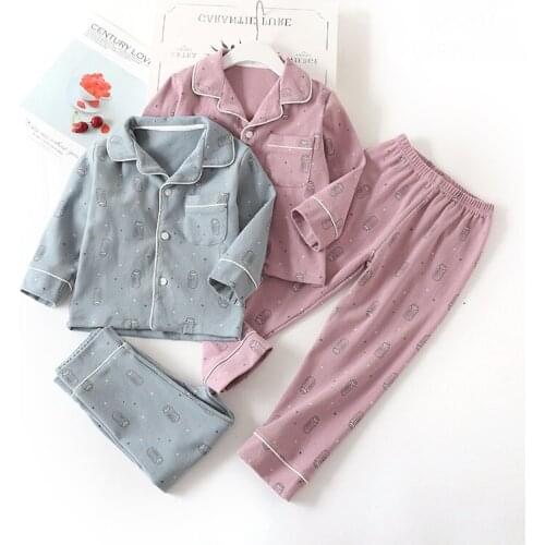 Calabetty hot sale Childrens cotton home wear set children pajamas