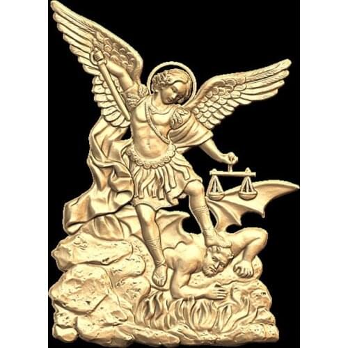 St-Michael 3D model relief STL model for CNC Router carving engraving artcam aspire Religion