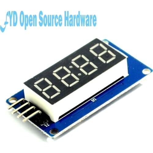 4 LED digital display module brightness adjustable point fitting blocks with clock