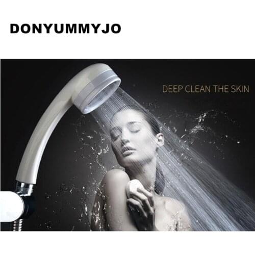 DONYUMMYJO Pressurized Water Saving Shower Head ABS Plated Bathroom Hand Shower Water Booster Showerhead Bathroom