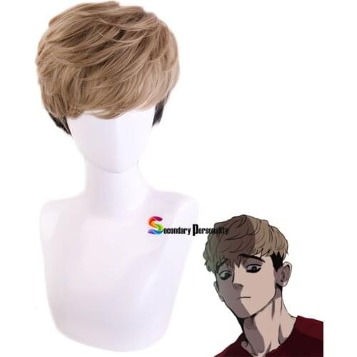 2020 New Anime Killing Stalking SangWoo Short Wig Cosplay Costume Heat Resistant Synthetic Hair Men Fashion Wigs
