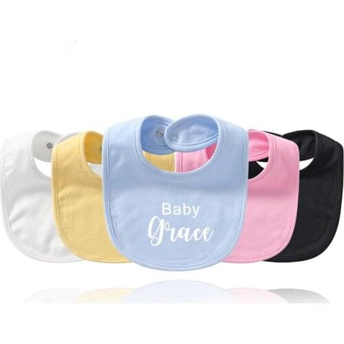 New Personalized Newborn Baby Gifts Baby Bibs Custom Baby Name Cotton Bebe bibs Birthday Baby Shower Gifts Little Kids Cloth