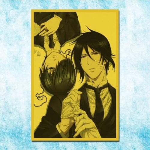 Japanese Anime Black Butler Poster Art Silk Canvas Retro Print For Home Room Decor Wall Stickers-018