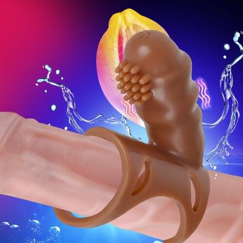 Sex Shop Penis Ring Vibrator Clitoris Stimulator Double Ring Cock Time Delay Ejaculation Adult Sex Toys for Men Erotic Products