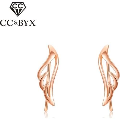 CC Stud Earrings For Women S925 sterling-silver-jewelry Fashion Angel Wings Simple Jewelry Charms Brincos Pendients Mujer CCE344