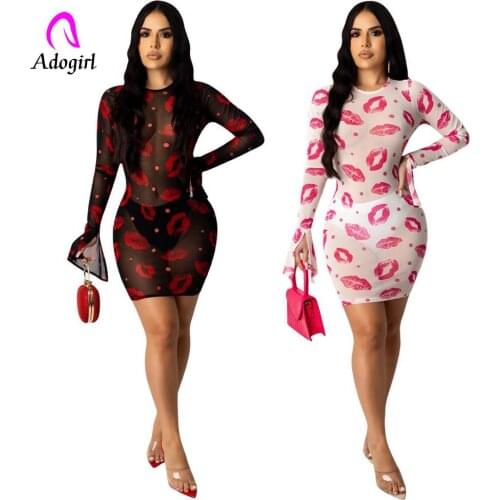 Mesh Women Sexy See Through Party Dress Summer Bodycon Elegant Slim Mini Dreses Elegant Evening Club Dress Streetwear Outfits