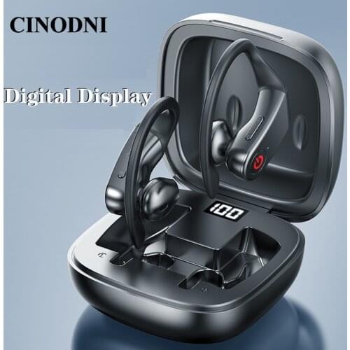 LED Digital Display Ear Hook TWS Bluetooth 5.0 Earphones Wireless Headphone 3D HIFI Sound Quality Earbuds Headsets B10
