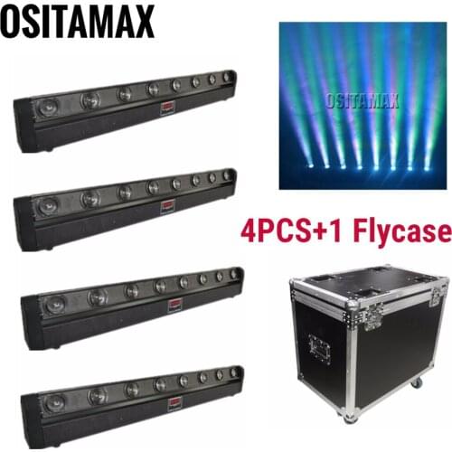 LED beam moving head light disco bar light 8x10w rgbw 8 eyes dmx stage lighting effect beam sweeper linear bar dj party lights