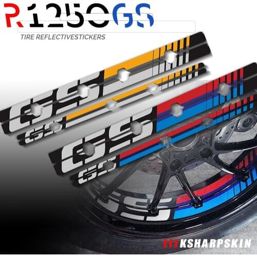 Motorcycle reflective waterproof tire sticker rim decoration decal for BMW R1200GS LC 2013-2018 R1250GS 2019 r1200 gs r1250 gs