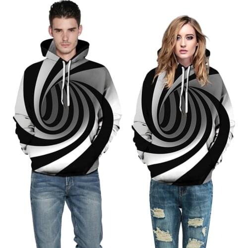 Hoodie 2021 spring fashion top mens and womens long-sleeved 3D printing geometric Harajuku hip-hop pullover casual clothing