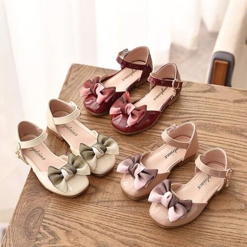 Comfy Kids New Spring Girls Cute Korean Leather Rubber Sole Princess Shoes Fashion Student Casual Sandal
