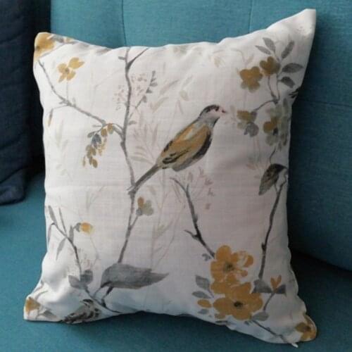 American Pastroal Bird Print Design Cushion Cover Spring Summer Autumn Home Decorative Multi-Purpose Throw Pillow Cases #4
