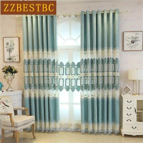 High quality chenille velvet curtains for living room with luxurious Voile Curtain for bedroom finished product customization