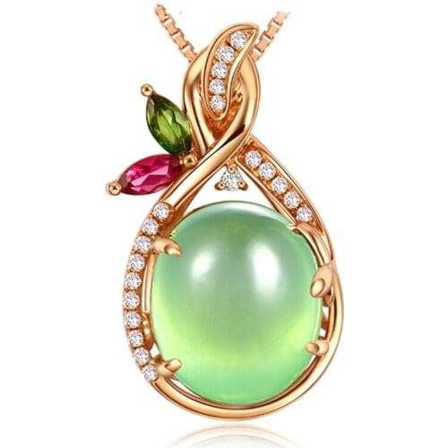 MENGYI Geometric Fashion Womens Pendant Necklace Inlaid Oval Zircon Retro Choker Party Jewelry Neck Chain wholesale