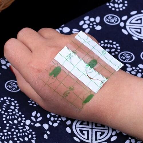 100 Pcs/lot Medical Transparent Tape Adhesive Plaster Breathable Waterproof Anti-allergic Medicinal Wound Dressing Fixation Tape