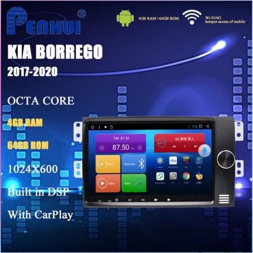 Car DVD HIFI VERSION For Kia Borrego (2017---) Car Radio Multimedia Video Player Navigation GPS Android10.0 Double Din