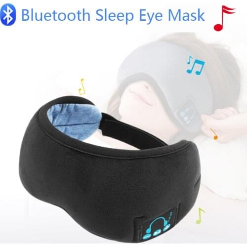 Bluetooth 5.0 Earphone Eye Mask Sleeping Eye Shades Washable Wireless Stereo Earphone Music Eye Cover With Microphone