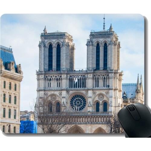 Gaming Mouse Pad Custom,Notre dame building architecture building church france spirit Mouse Pad Stitched Border