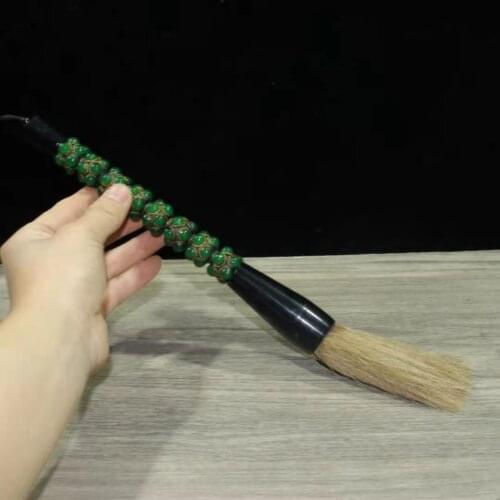 Collection Old Chinese Calligraphy Painting Inlaid Jades Large Brush/10