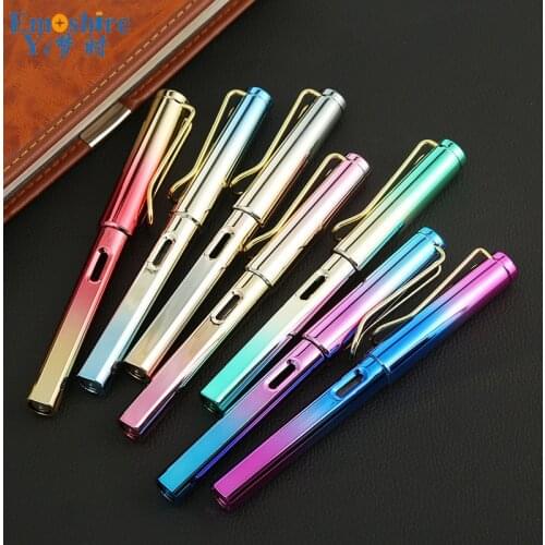 Colorful Fountain Pen Plastic Fountain Pen for Writng Supplies New Stationery for Kid Replaceable Ink Bag Custom Logo P684