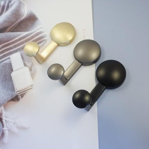 Zinc Alloy Hooks Bathroom Indoor Kitchen Hallway Hanger Wall-Mounted Hangers for Clothes Black Robe Hook Home Decor Hook Holder