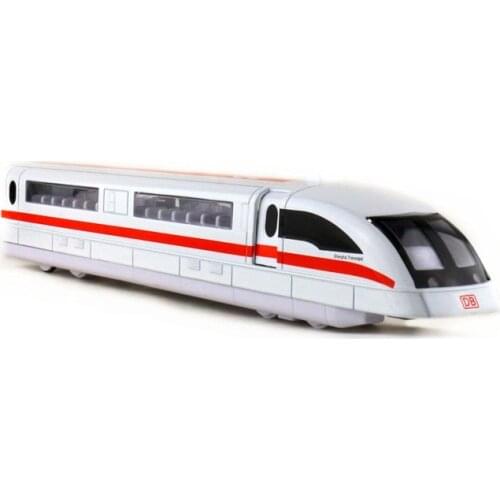 1/87 High Simulation Maglev Train Alloy Model Toy Car High-speed Rail Sound Light Pull Back Toys For Children