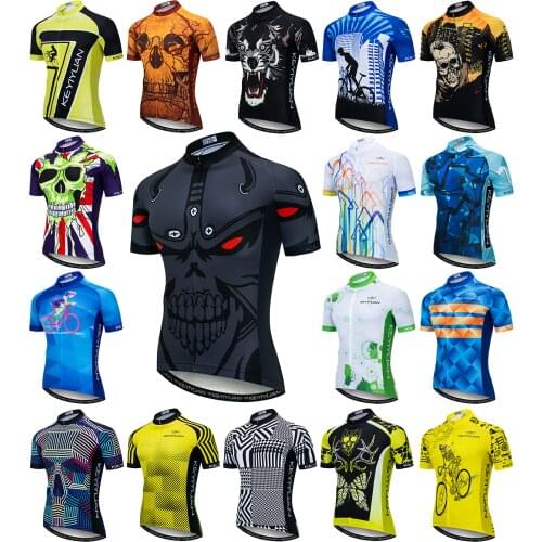 KEYIYUAN New Cycling Jersey Men Summer Short Sleeve Road Mountain Race Bike Shirt Bicycle Tops Cycle Clothing Maillot Ciclismo