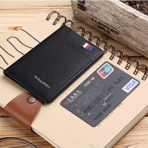 2021new ultra-thin leather mens wallet short fashion high-end multifunctional card holder simple leisure driving license wallet